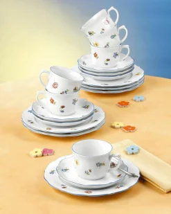 Seltmann Kaffeegeschirr 18tlg. mehrfarbig