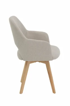 Sessel mit Armlehne drehbar beige