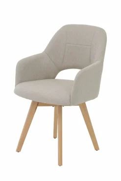 Sessel mit Armlehne drehbar beige