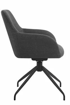 Sessel mit Armlehne drehbar grau
