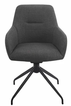 Sessel mit Armlehne drehbar grau