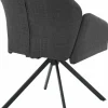 Sessel mit Armlehne drehbar grau