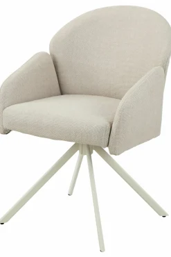Sessel mit Armlehne drehbar beige