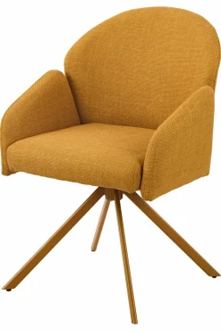 Sessel mit Armlehne drehbar gelb