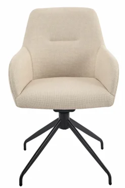 Sessel mit Armlehne drehbar beige
