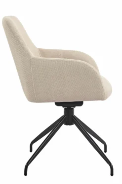 Sessel mit Armlehne drehbar beige
