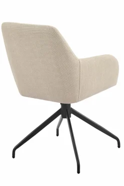 Sessel mit Armlehne drehbar beige