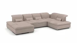 set one by Musterring Eckgarnitur U-Form braun