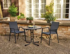 SIENA GARDEN Garten-Klapptisch rund grau