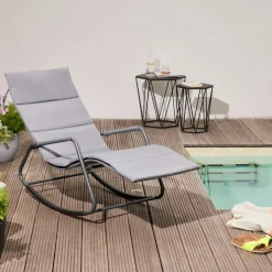 SIENA GARDEN Gartenliege graublau