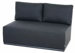 SIENA GARDEN Gartensofa 2-Sitzer schwarzgrau