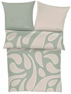 s.Oliver Satin-Bettwäsche grün