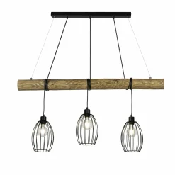 Spot Light Pendelleuchte 3flg braunschwarz