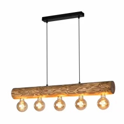 Spot Light Pendelleuchte 5flg schwarzbraun