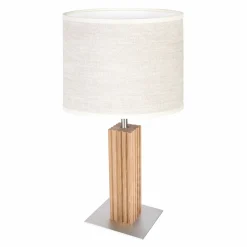 Spot Light Tischleuchte 1flg silberfarbengraubeigebraun