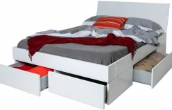 Stauraumbett weiß