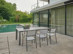 STERN Rope Gartensessel stapelbar grau