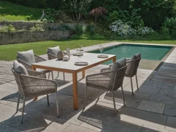 STERN Rope Gartensessel stapelbar grau