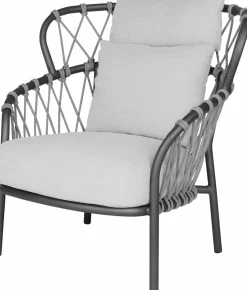 STERN Rope Pfauensessel grau