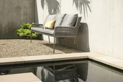 STERN 3-Sitzer Gartenbank grau