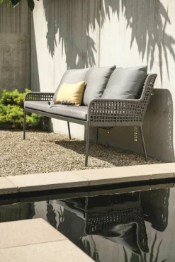 STERN 3-Sitzer Gartenbank grau