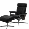 Stressless Sessel mit Hocker schwarz