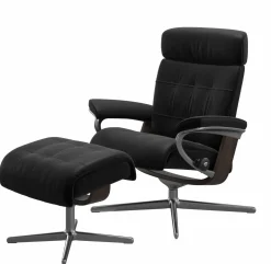 Stressless Sessel mit Hocker schwarz