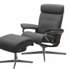 Stressless Sessel mit Hocker grau
