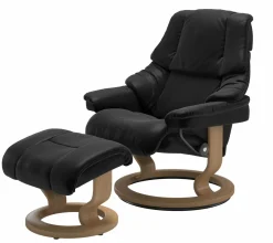 Stressless Sessel mit Hocker schwarz