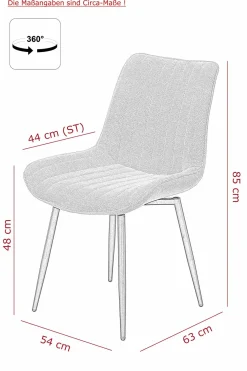 Stuhl drehbar grau