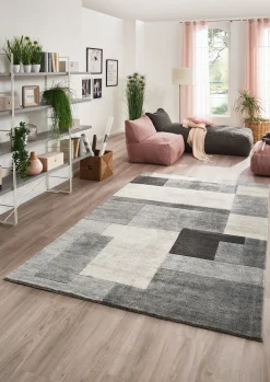 Tepp Team Handknüpfteppich grau