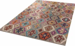 Theo Keller Flachwebteppich mehrfarbig