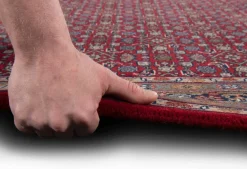 Theo Keller Handknüpfteppich rotblau