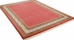 Theo Keller Handknüpfteppich rotbeige