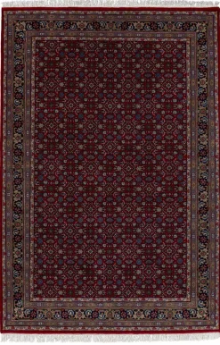 Theo Keller Handknüpfteppich rotblau