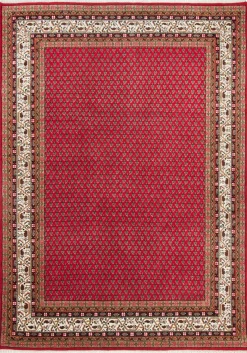 Theo Keller Handknüpfteppich rotbeige