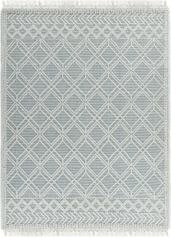 Theo Keller Handwebteppich blau