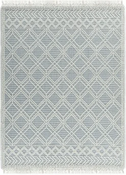 Theo Keller Handwebteppich blau