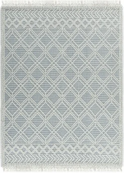 Theo Keller Handwebteppich blau