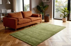 Theo Keller Handwebteppich grün