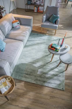 Theo Keller Handwebteppich grün