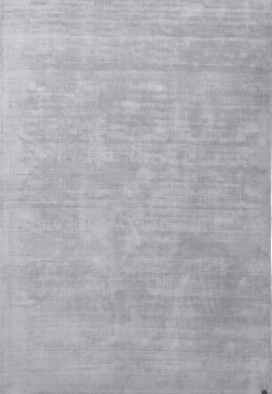 Theo Keller Handwebteppich silberfarben