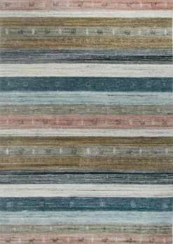 Theo Keller Handwebteppich mehrfarbig