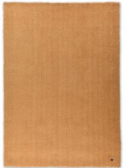 Theo Keller Hochflorteppich goldfarben