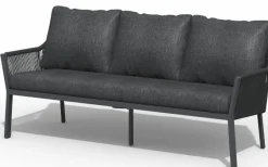 TIERRA OUTDOOR Gartenbank 3-Sitzer Rope grau