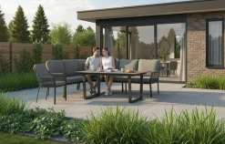 TIERRA OUTDOOR Garten/Esslounge Ecke links grau