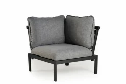 TIERRA OUTDOOR Gartenlounge Set Alu/Teak braungrau