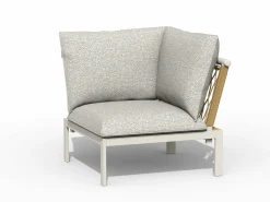 TIERRA OUTDOOR Gartenlounge Set Alu/Teak braunweißbeige