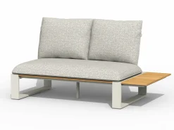 TIERRA OUTDOOR Gartenlounge Set Alu/Teak braunweißbeige