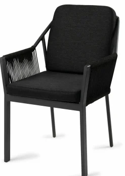 TIERRA OUTDOOR Gartensessel Rope stapelbar schwarz